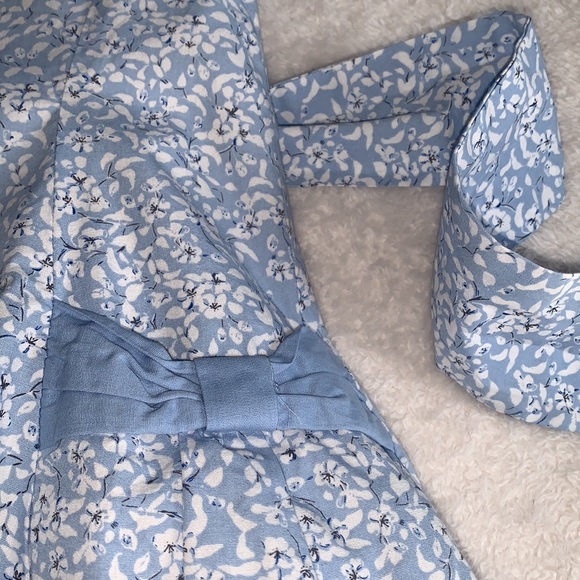 Polly Flinders Blue Floral Dress 18M Ties - Picture 8 of 13